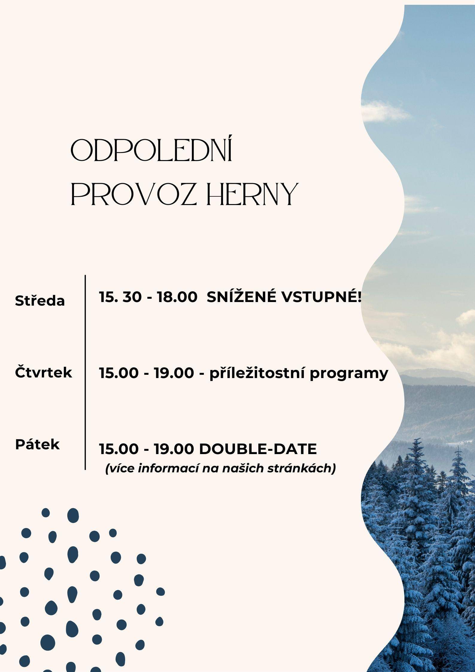 Provoz odpolední herny