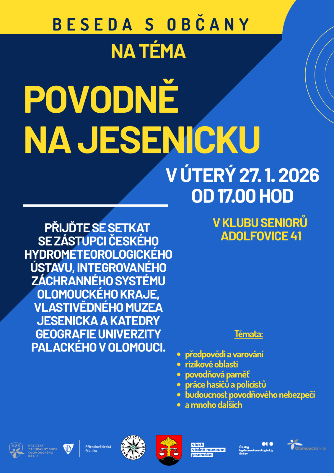 BESEDA S OBČANY Povodně na Jesenicku