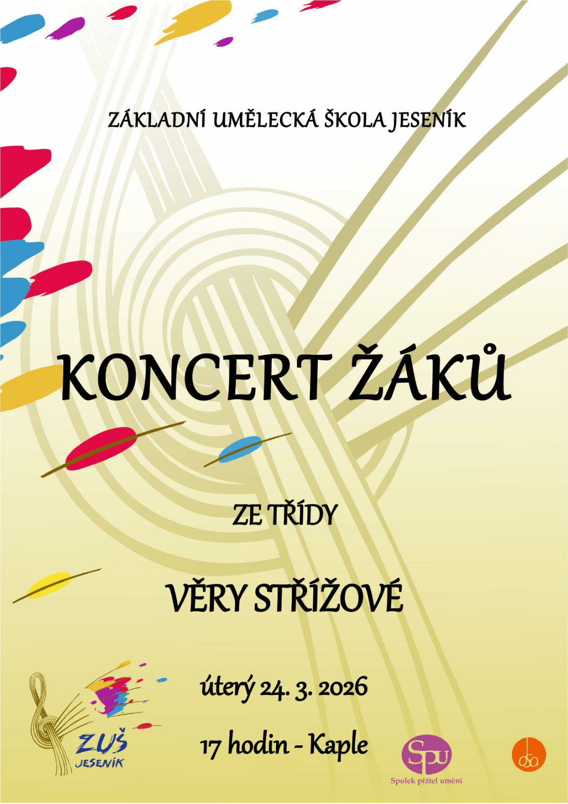 Koncert žáků ze třídy Věry Střížové