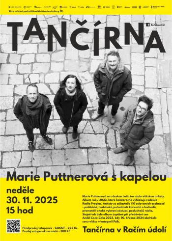 Marie Puttnerová s kapelou v Tančírně